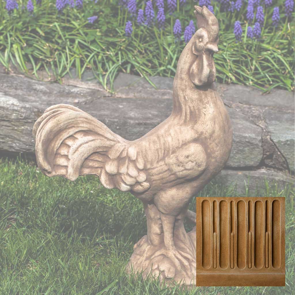 Campania Antique Rooster Garden Statue - A-500