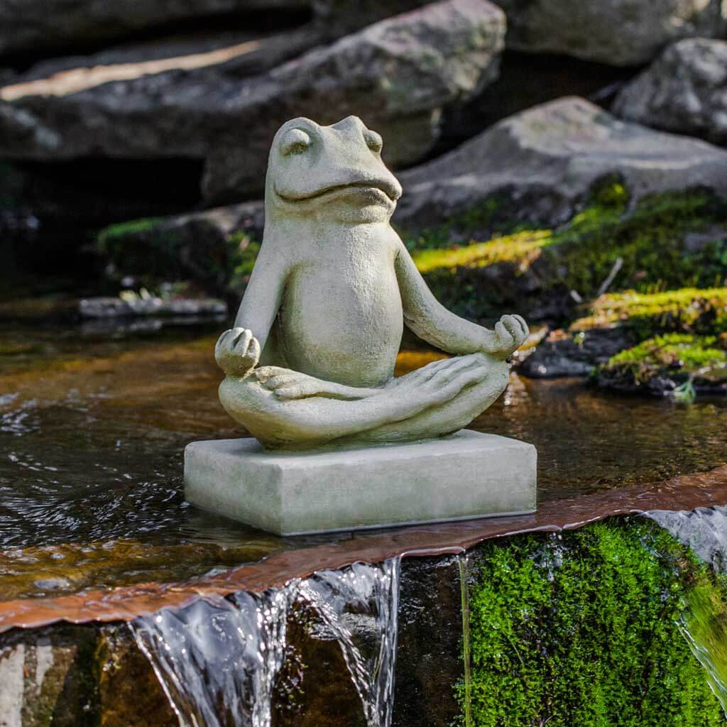 Campania Mini Zen Frog Garden Statue - A-503