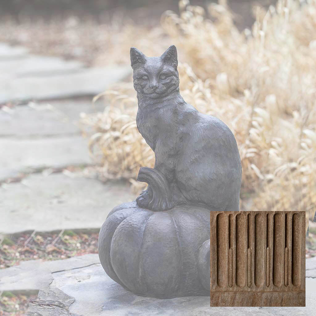 Campania Cat on Pumpkin Garden Statue - A-521