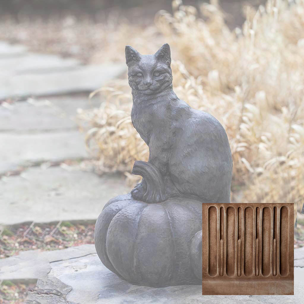 Campania Cat on Pumpkin Garden Statue - A-521
