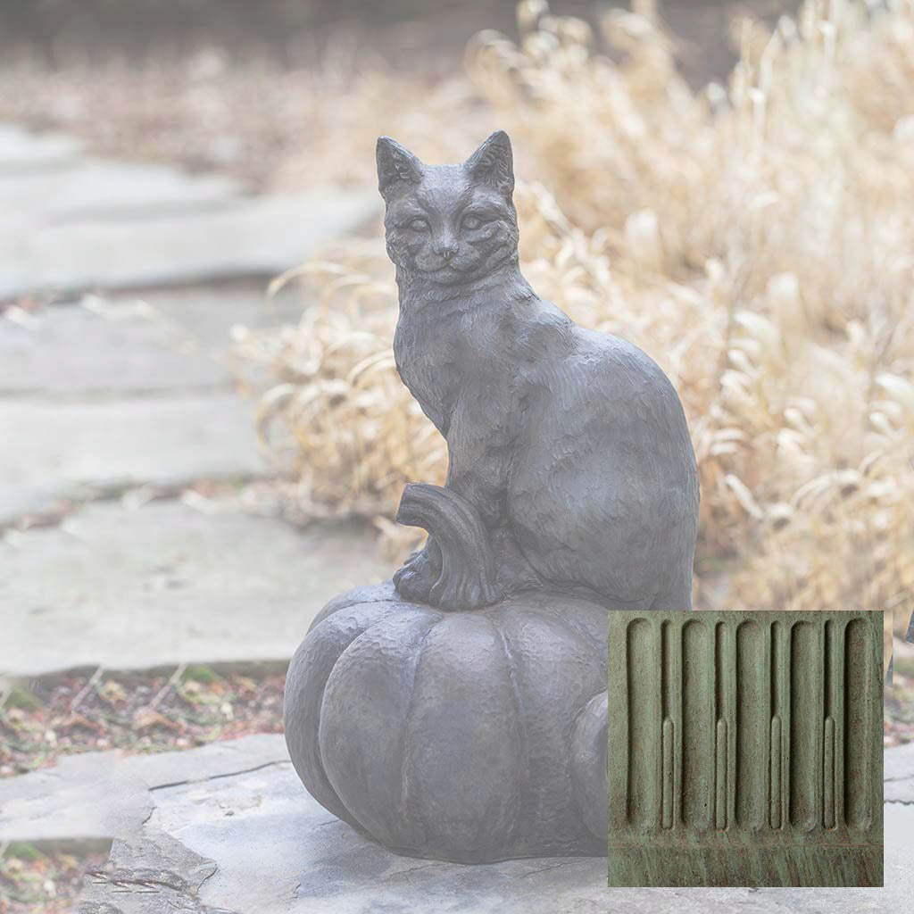 Campania Cat on Pumpkin Garden Statue - A-521