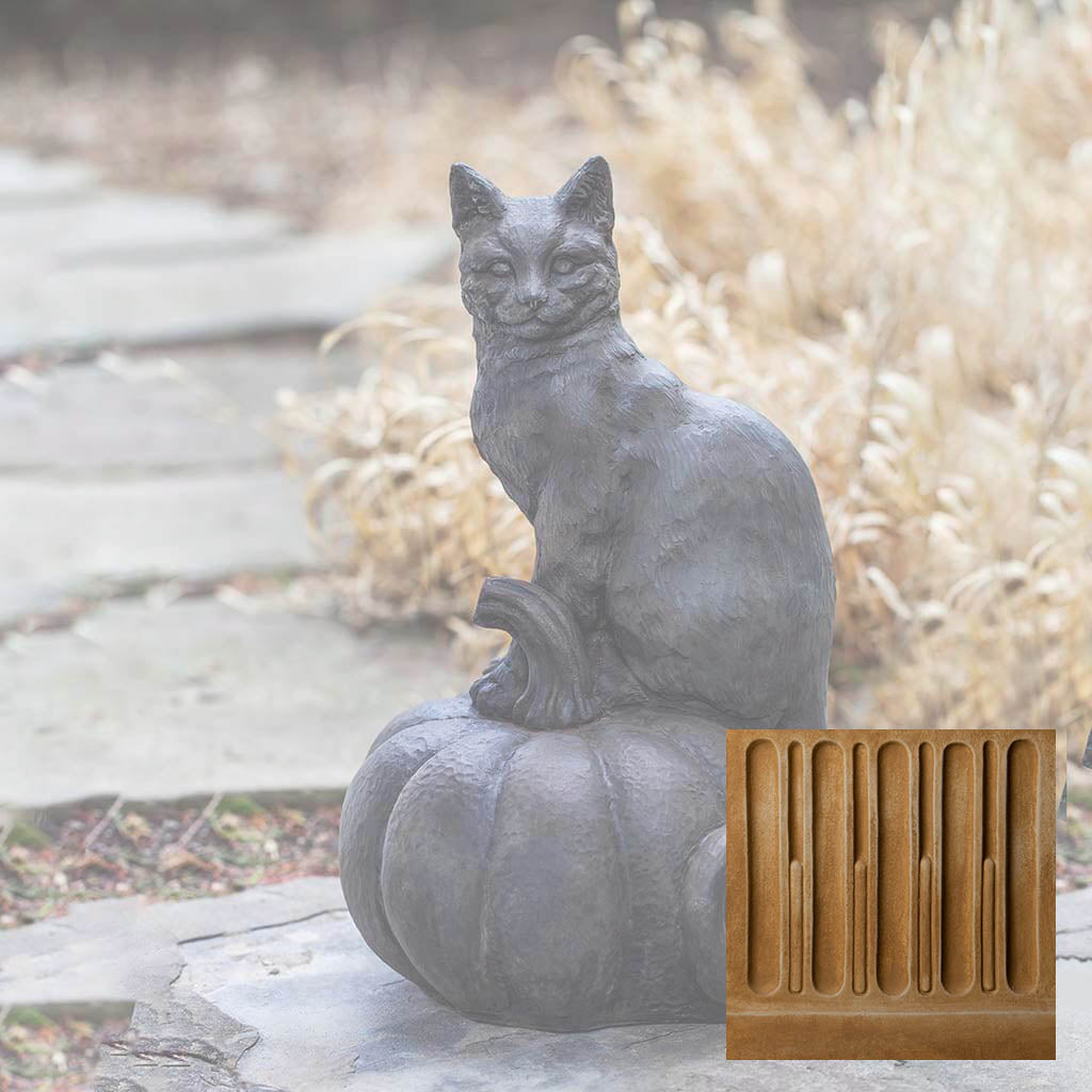 Campania Cat on Pumpkin Garden Statue - A-521