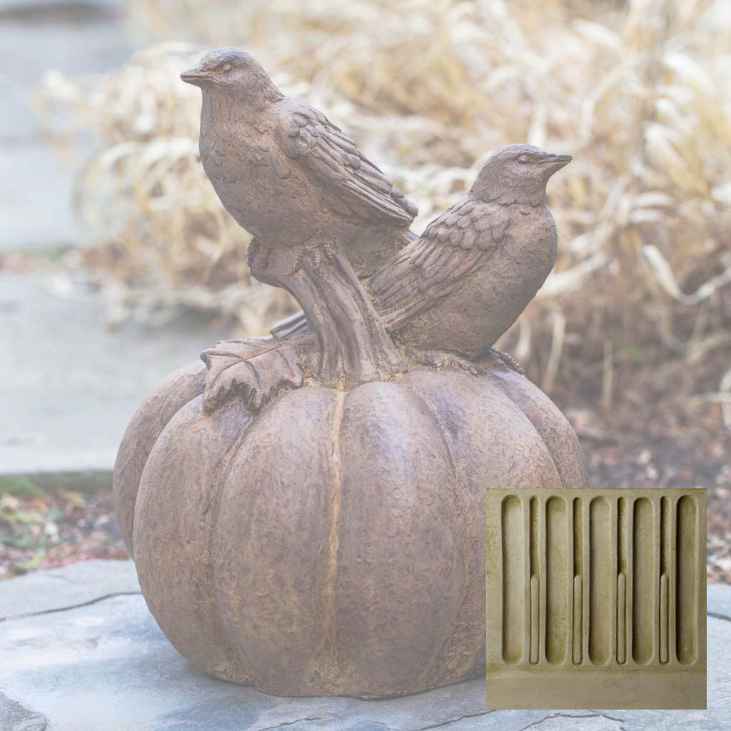 Campania Birds on Pumpkin Garden Statue - A-522