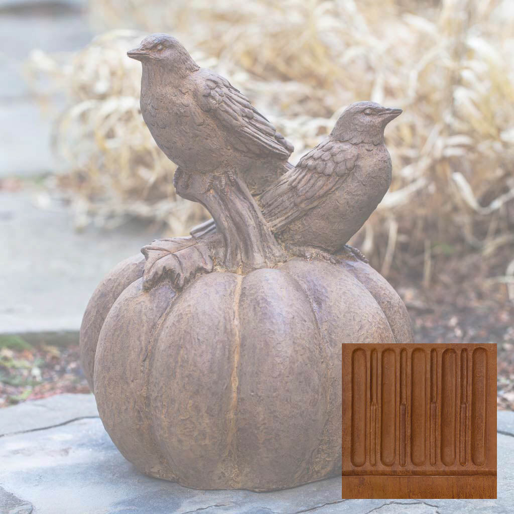 Campania Birds on Pumpkin Garden Statue - A-522