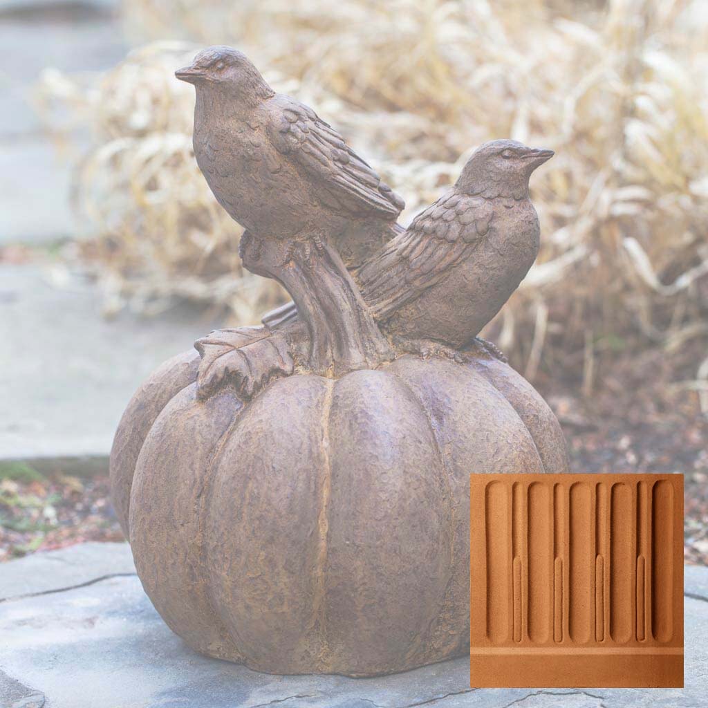 Campania Birds on Pumpkin Garden Statue - A-522