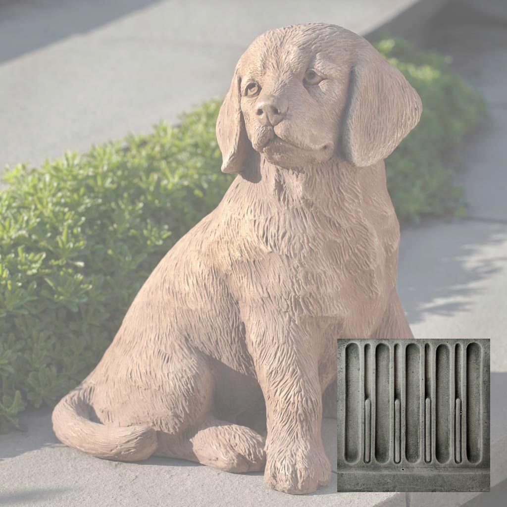 Campania Golden Retriever Puppy Garden Statue - A-535