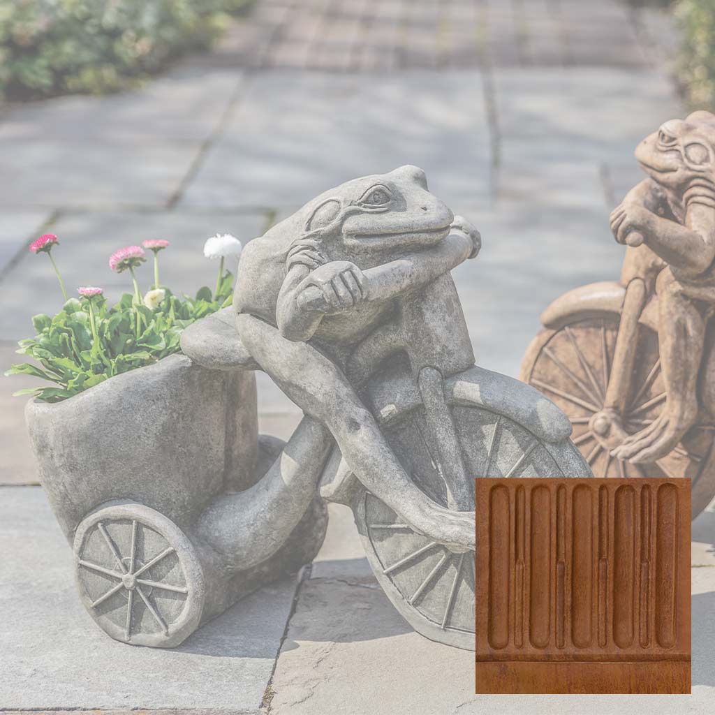 Campania Tricycle Frog Planter Garden Statue - A-588
