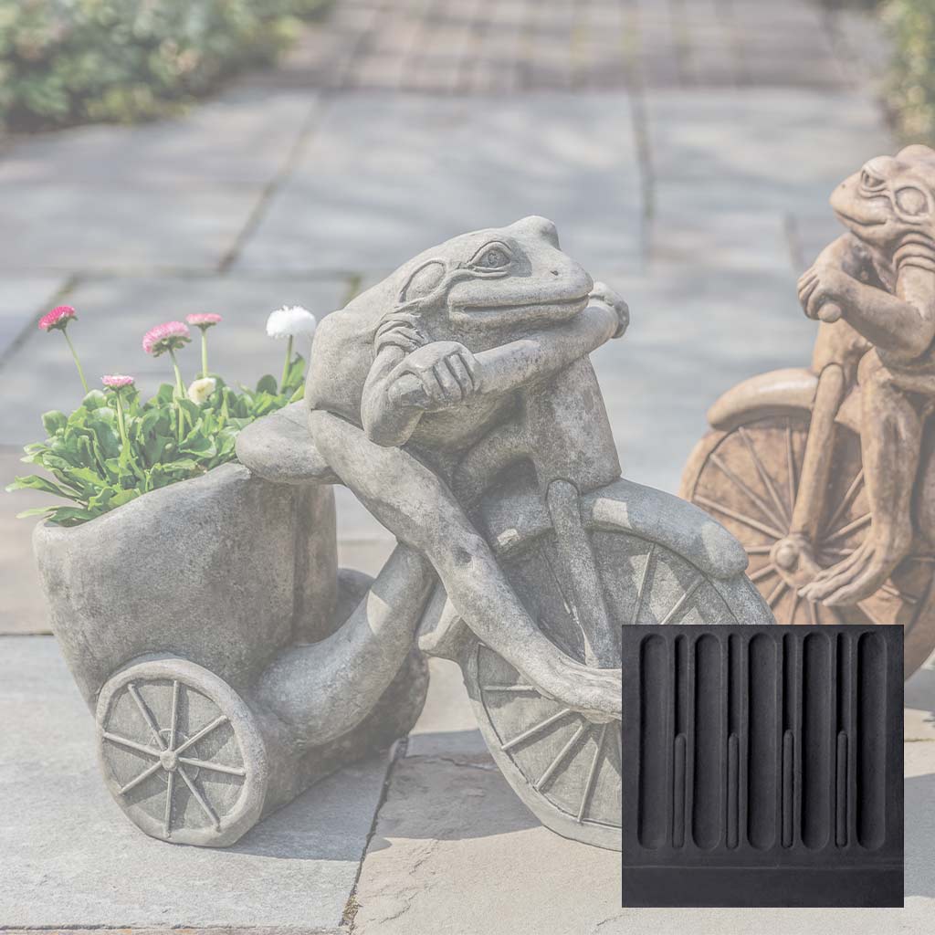 Campania Tricycle Frog Planter Garden Statue - A-588