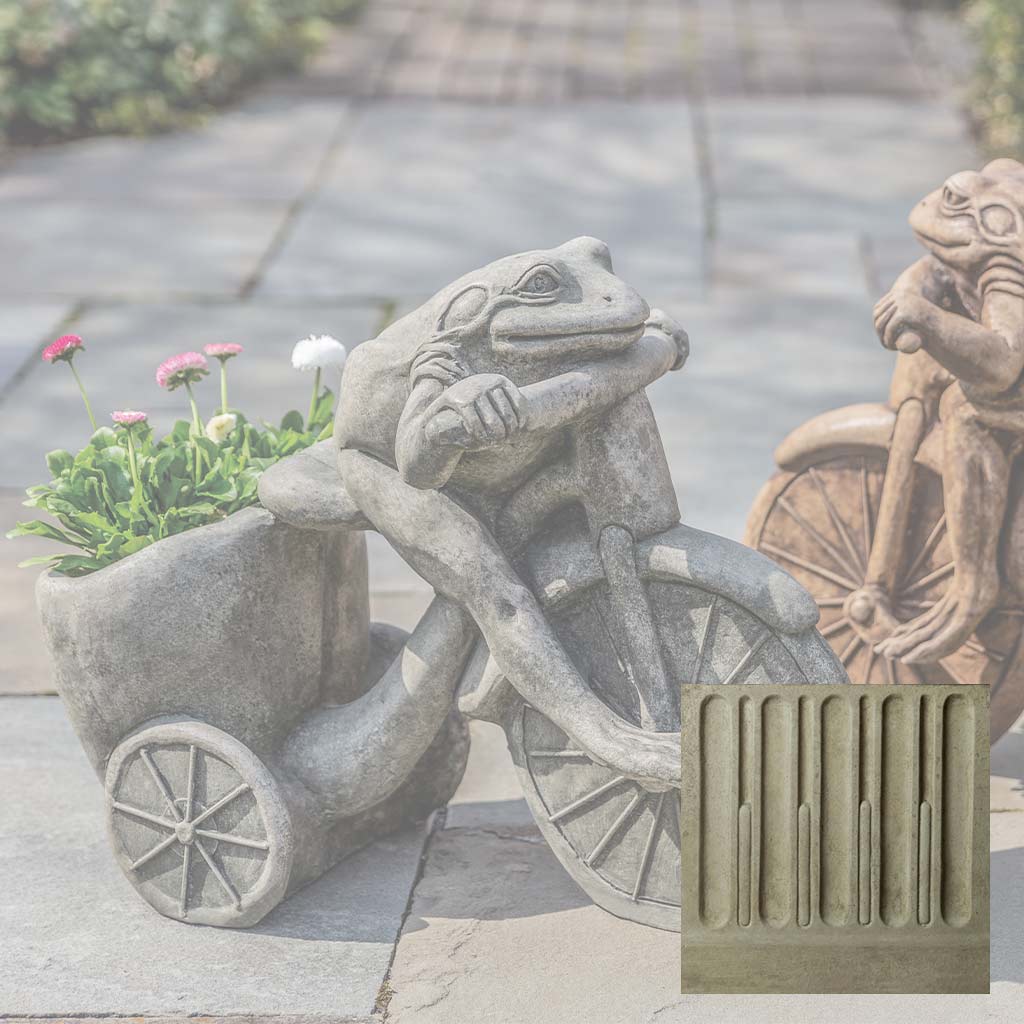 Campania Tricycle Frog Planter Garden Statue - A-588