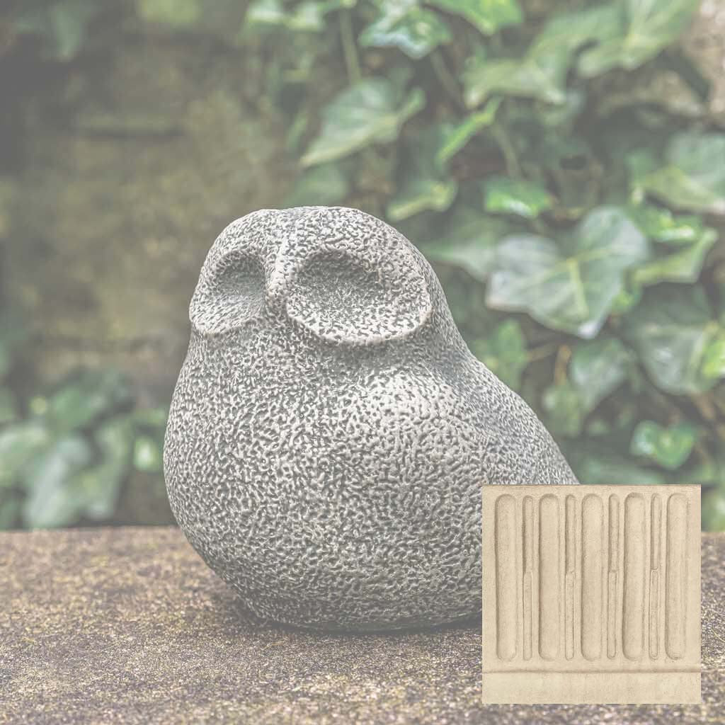 Campania Stone Owl Garden Statue - A-636