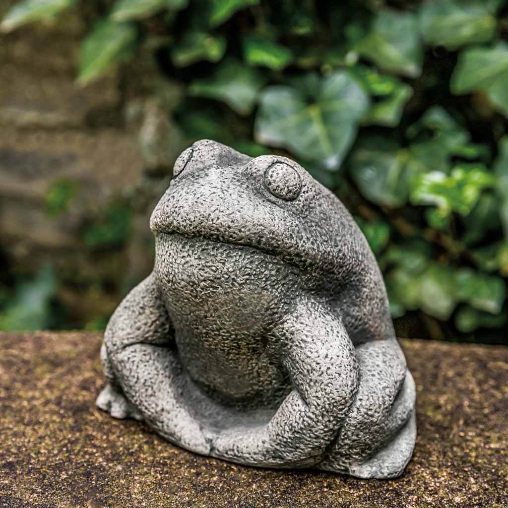 Campania Stone Frog Garden Statue - A-637