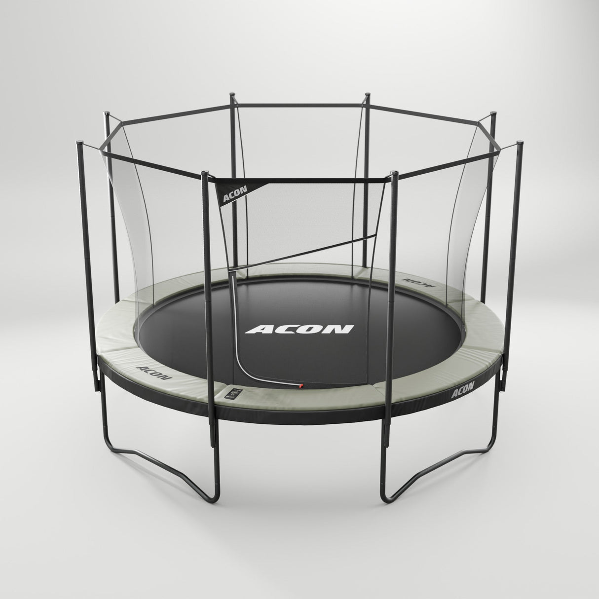 ACON Air 12ft Round Trampoline with Safety Net and Ladder, GEN 2.0
