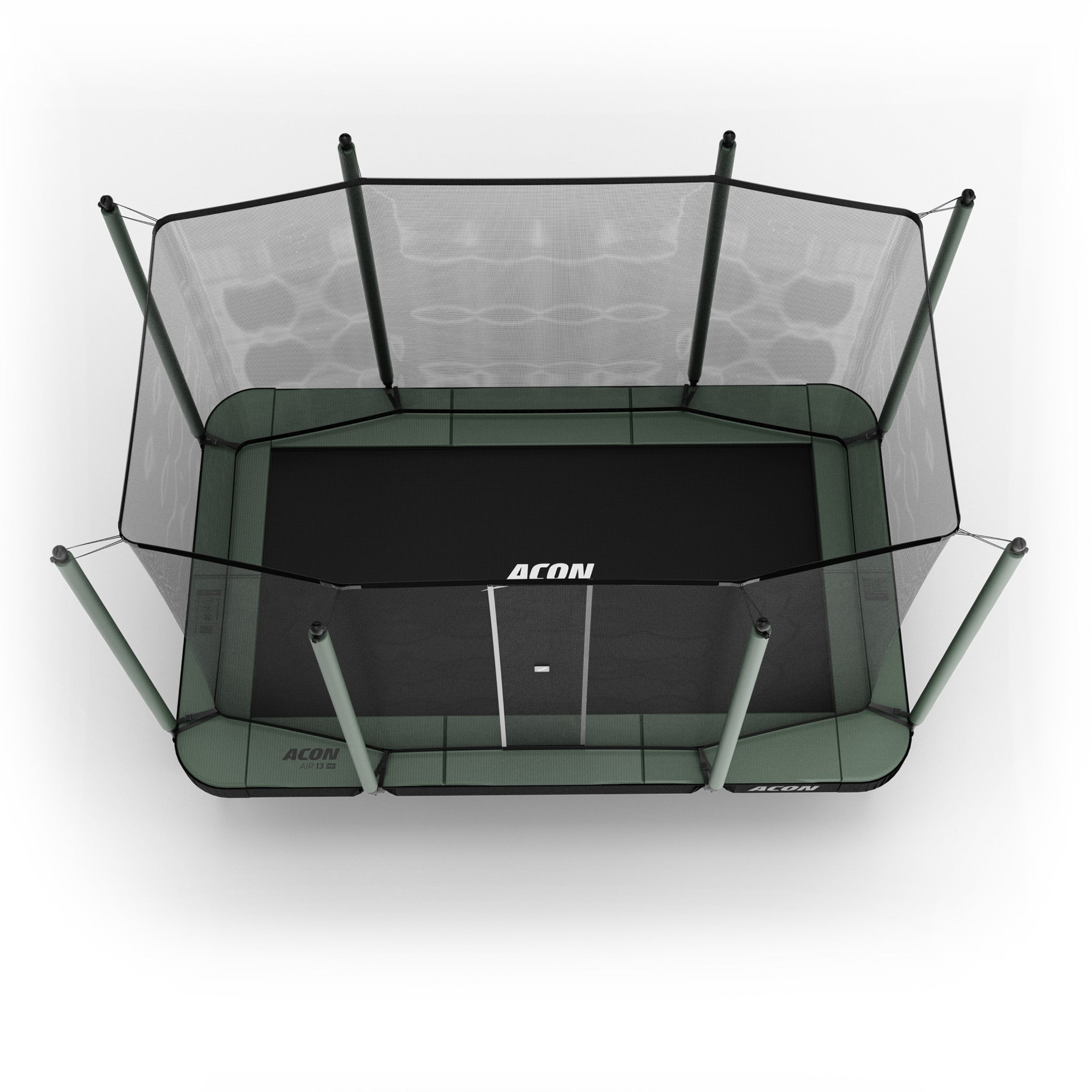 ACON Air 13 Sport HD Performance Rectangular Trampoline with Net and Ladder