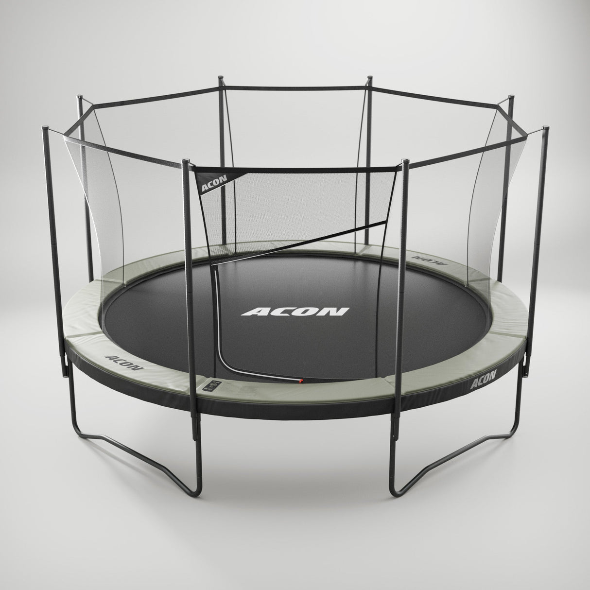 ACON Air 14ft Round Trampoline with Safety Net and Ladder, GEN 2.0