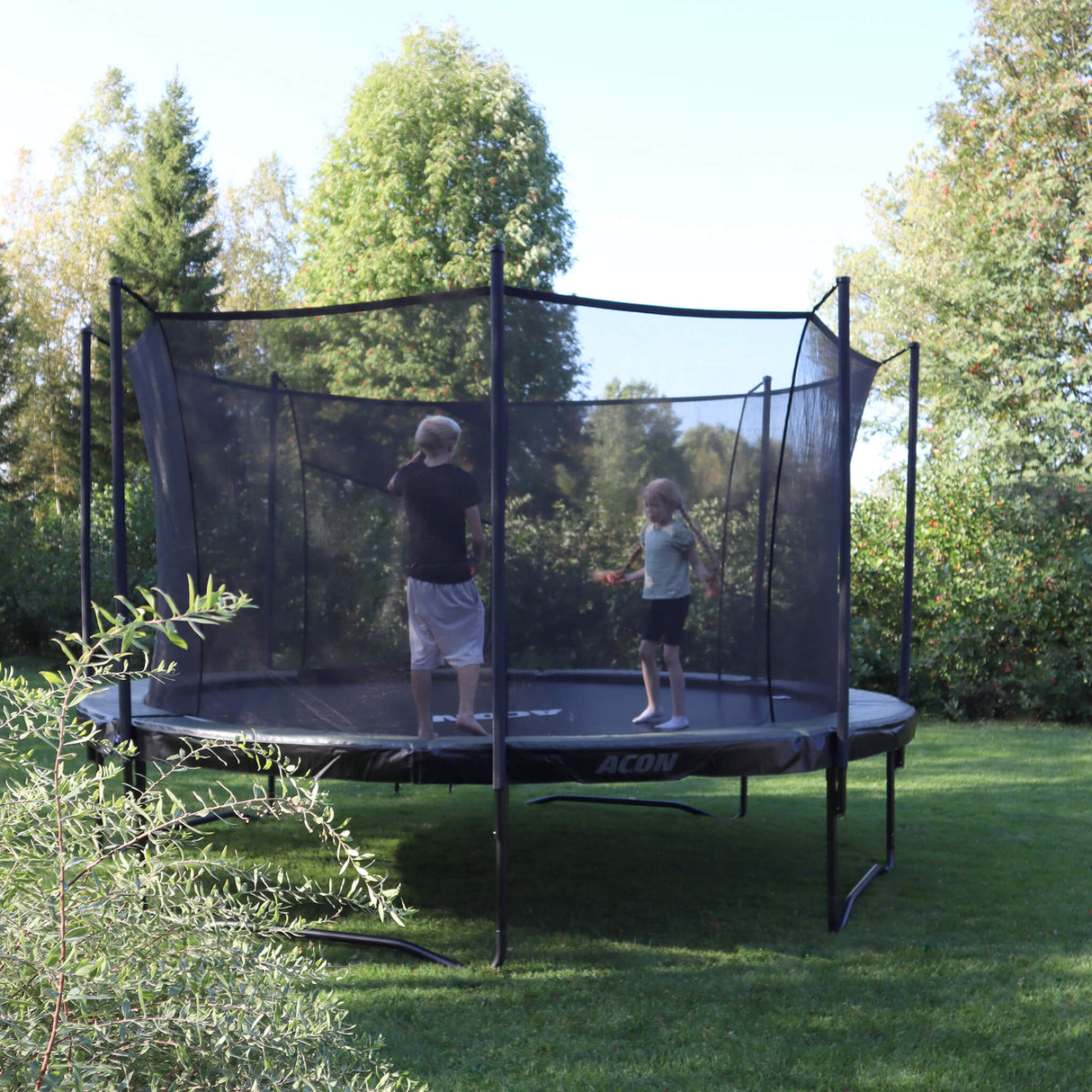 ACON Air 14ft Round Trampoline with Safety Net and Ladder, GEN 2.0