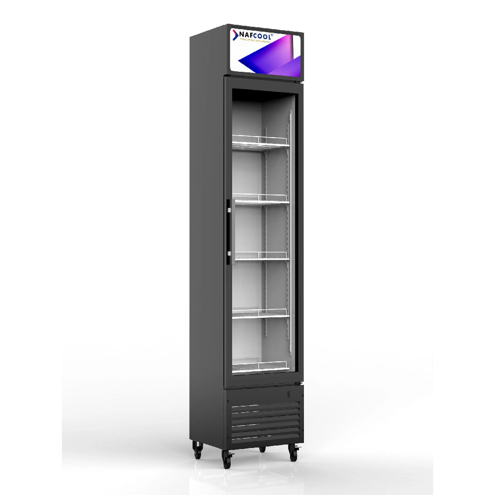 ALKCOOL SDGR15 Premium Slim Line Commercial Single Glass Door Refrigerator, 6.5 Cu.Ft. (94718253)