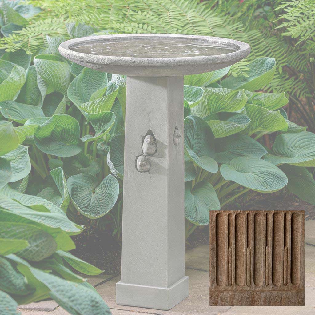 Campania Birdhouse Birdbath - B-191