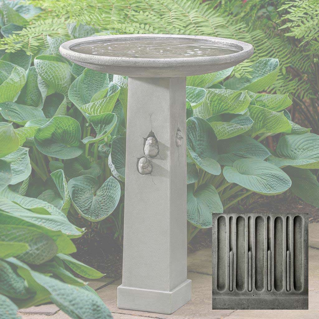 Campania Birdhouse Birdbath - B-191