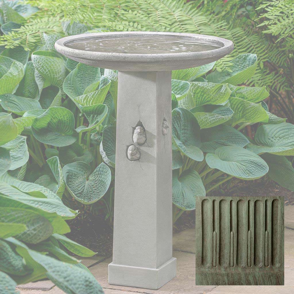 Campania Birdhouse Birdbath - B-191