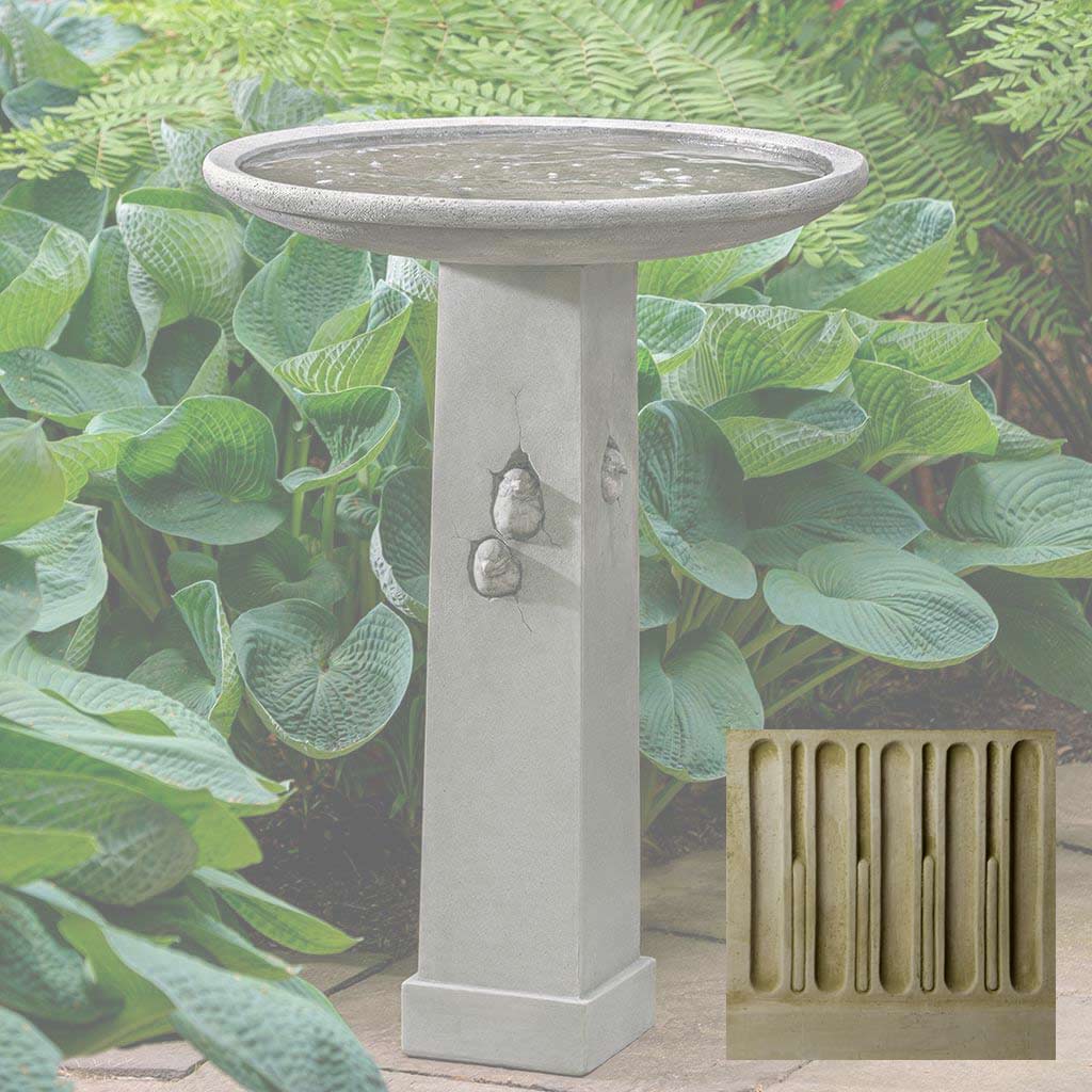 Campania Birdhouse Birdbath - B-191