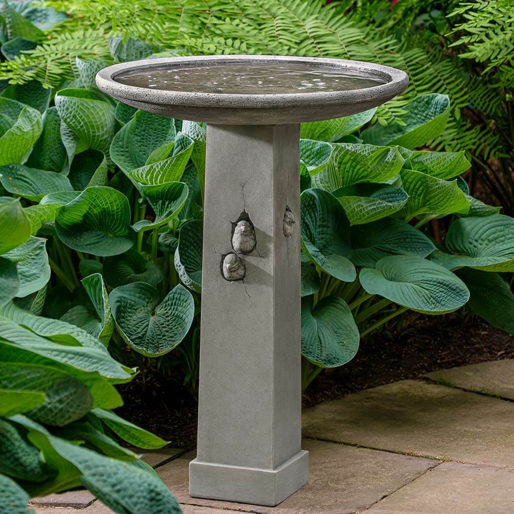 Campania Birdhouse Birdbath - B-191