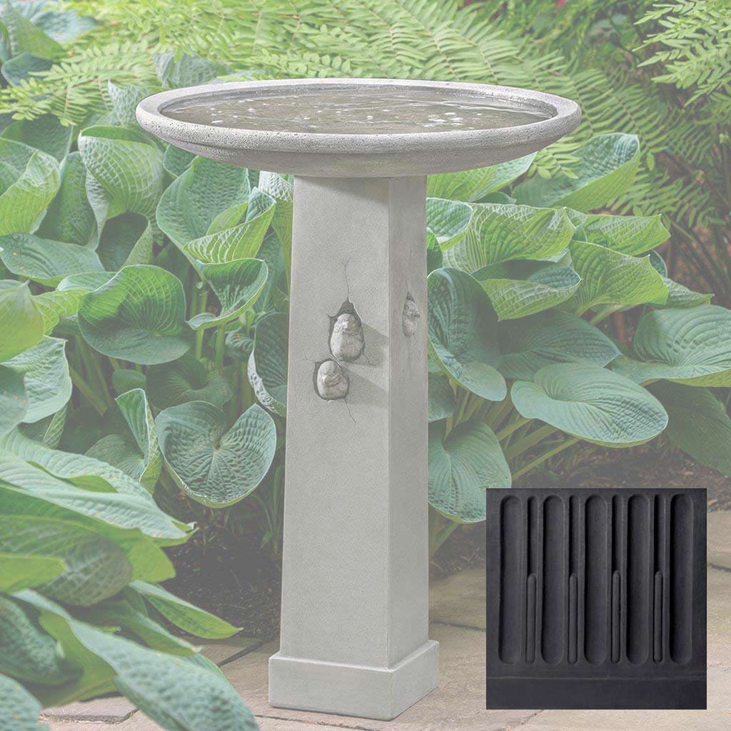 Campania Birdhouse Birdbath - B-191