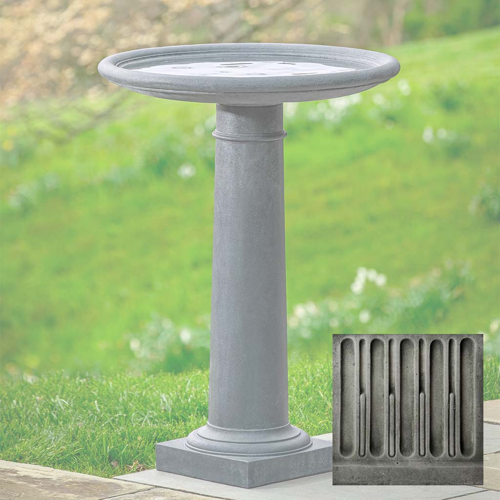 Campania Classic Column Birdbath - B-197