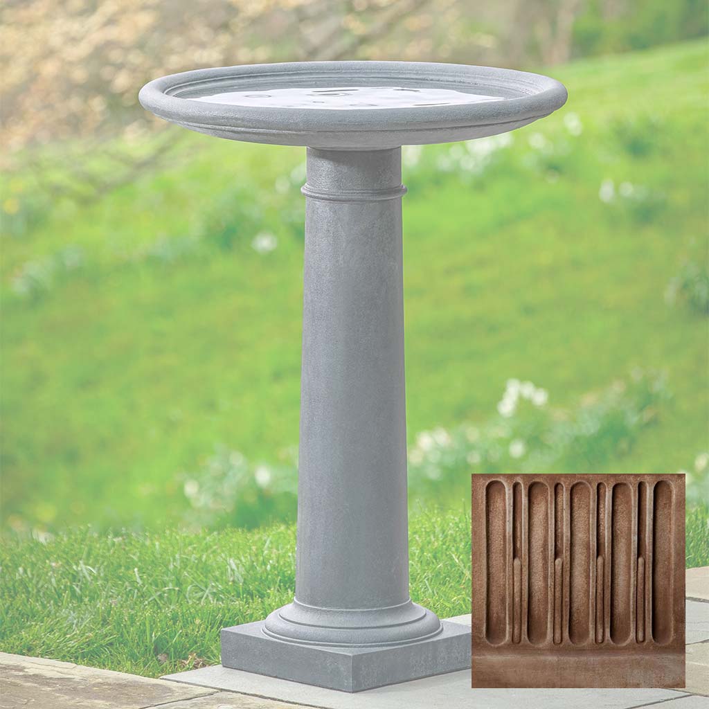 Campania Classic Column Birdbath - B-197