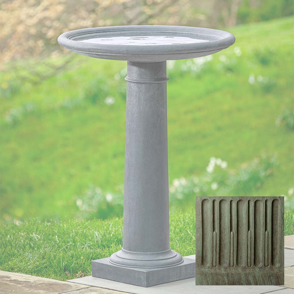 Campania Classic Column Birdbath - B-197