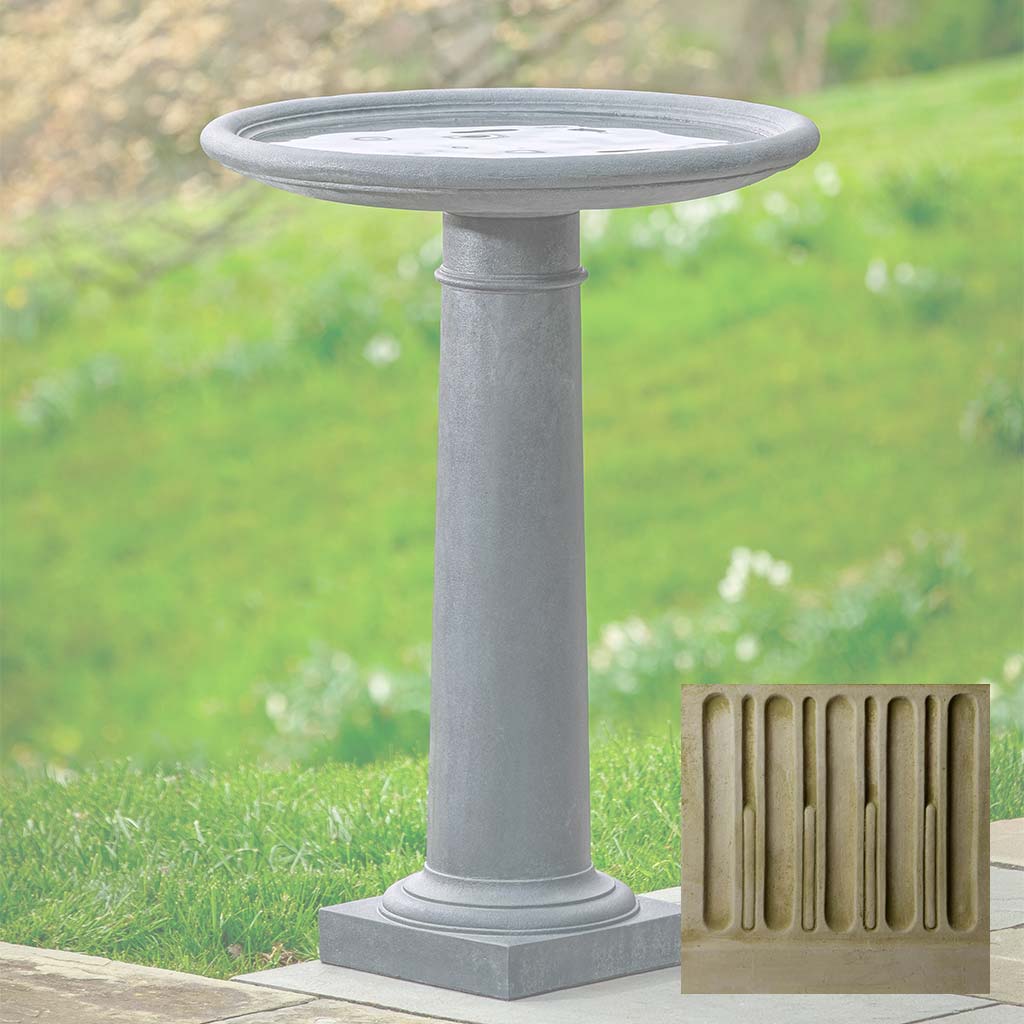 Campania Classic Column Birdbath - B-197
