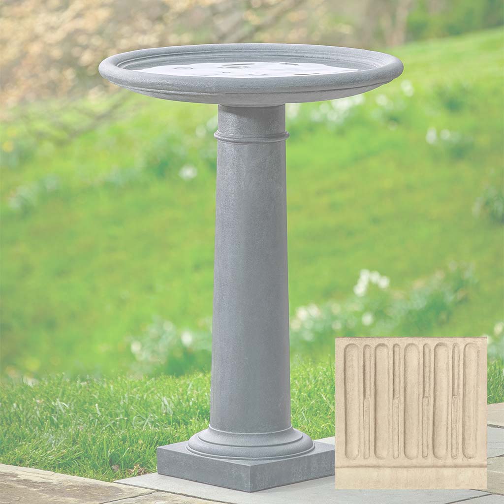 Campania Classic Column Birdbath - B-197