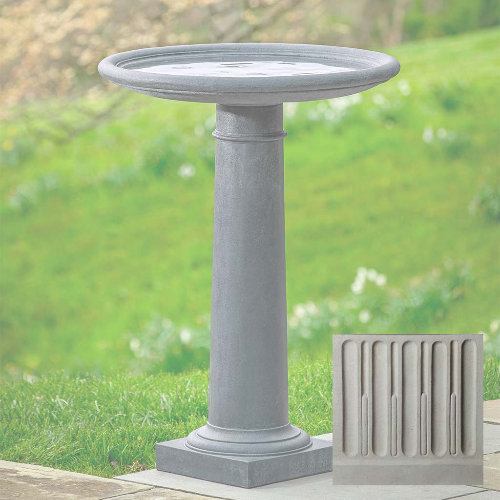 Campania Classic Column Birdbath - B-197