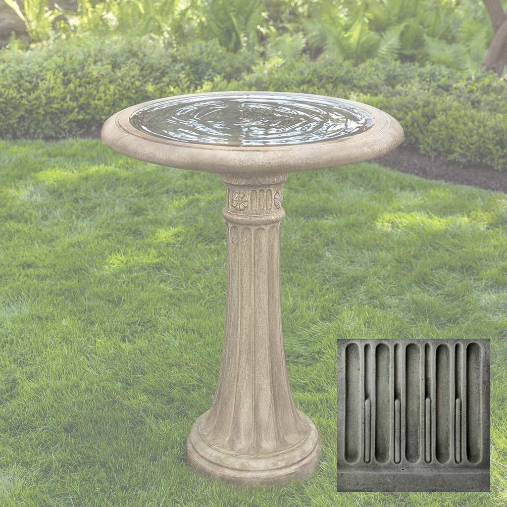 Campania Chestnut Hill Birdbath - B-050