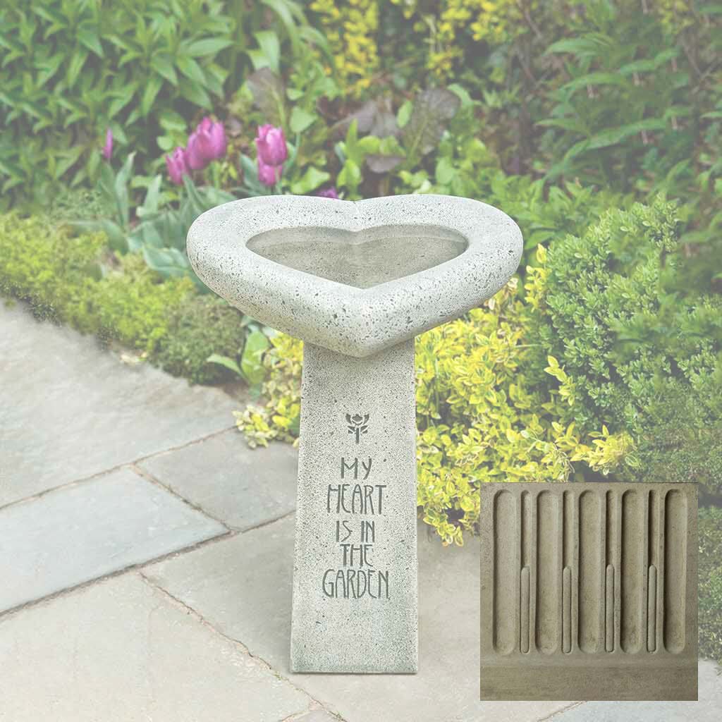 Campania My Heart is in the Garden Birdbath - B-115