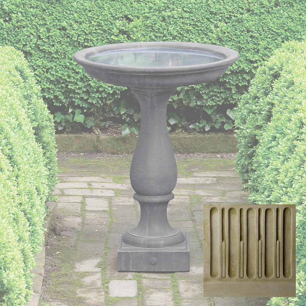 Campania Williamsburg Candlestand Birdbath - B-119