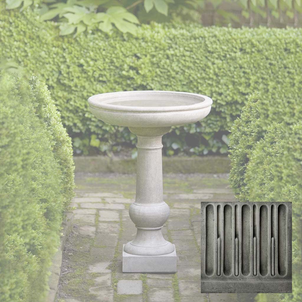 Campania Williamsburg Tea Table Birdbath - B-120