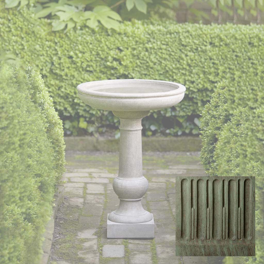 Campania Williamsburg Tea Table Birdbath - B-120