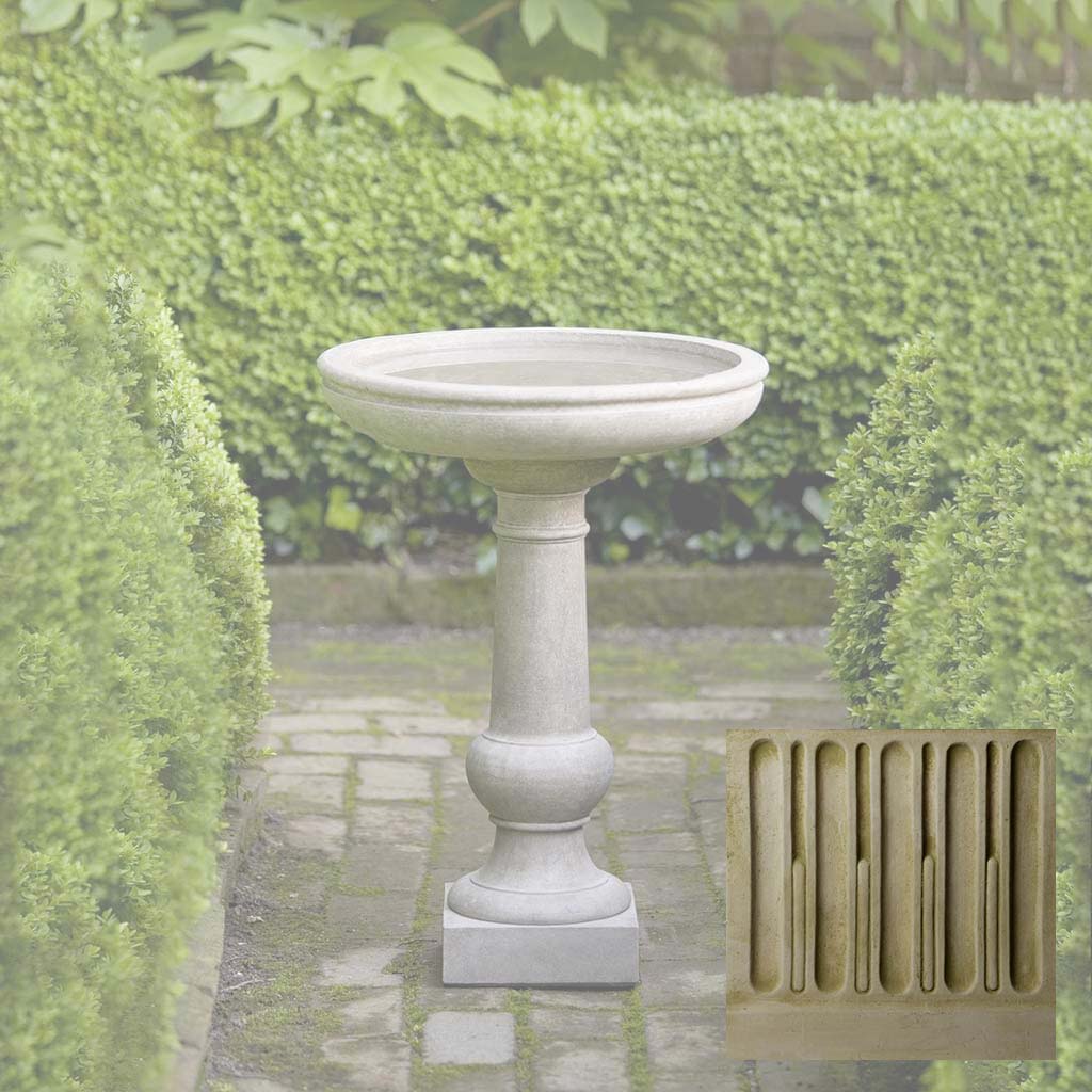 Campania Williamsburg Tea Table Birdbath - B-120