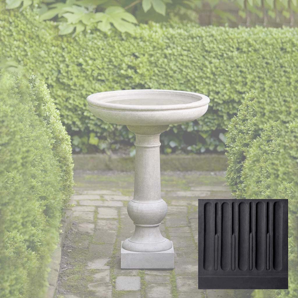 Campania Williamsburg Tea Table Birdbath - B-120