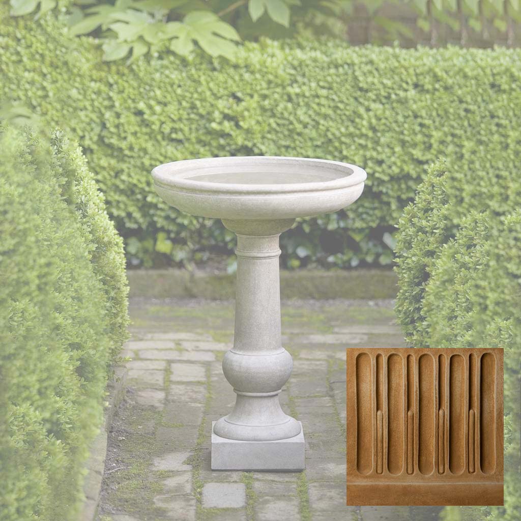 Campania Williamsburg Tea Table Birdbath - B-120