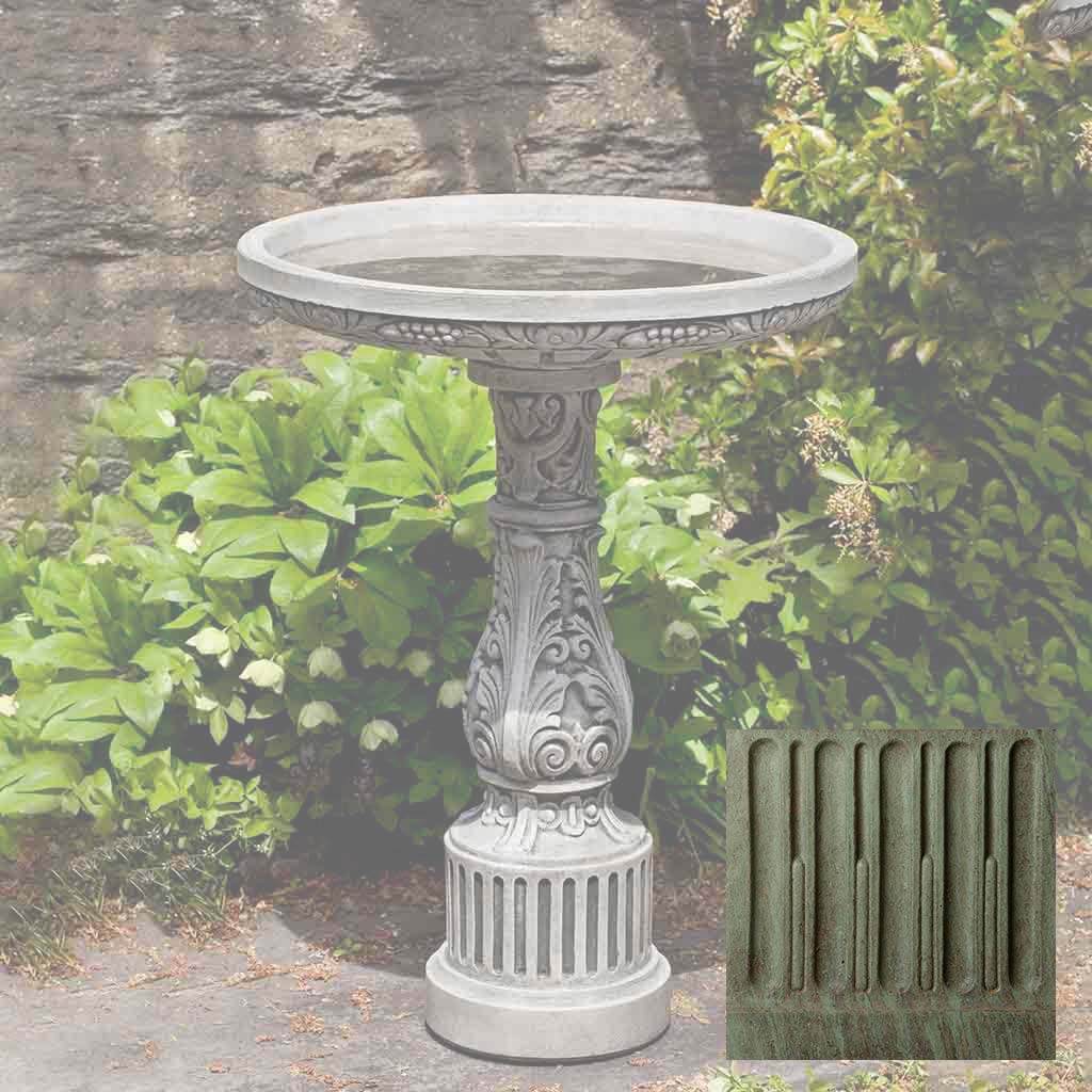 Campania Smithsonian Cottage Garden Birdbath - B-155