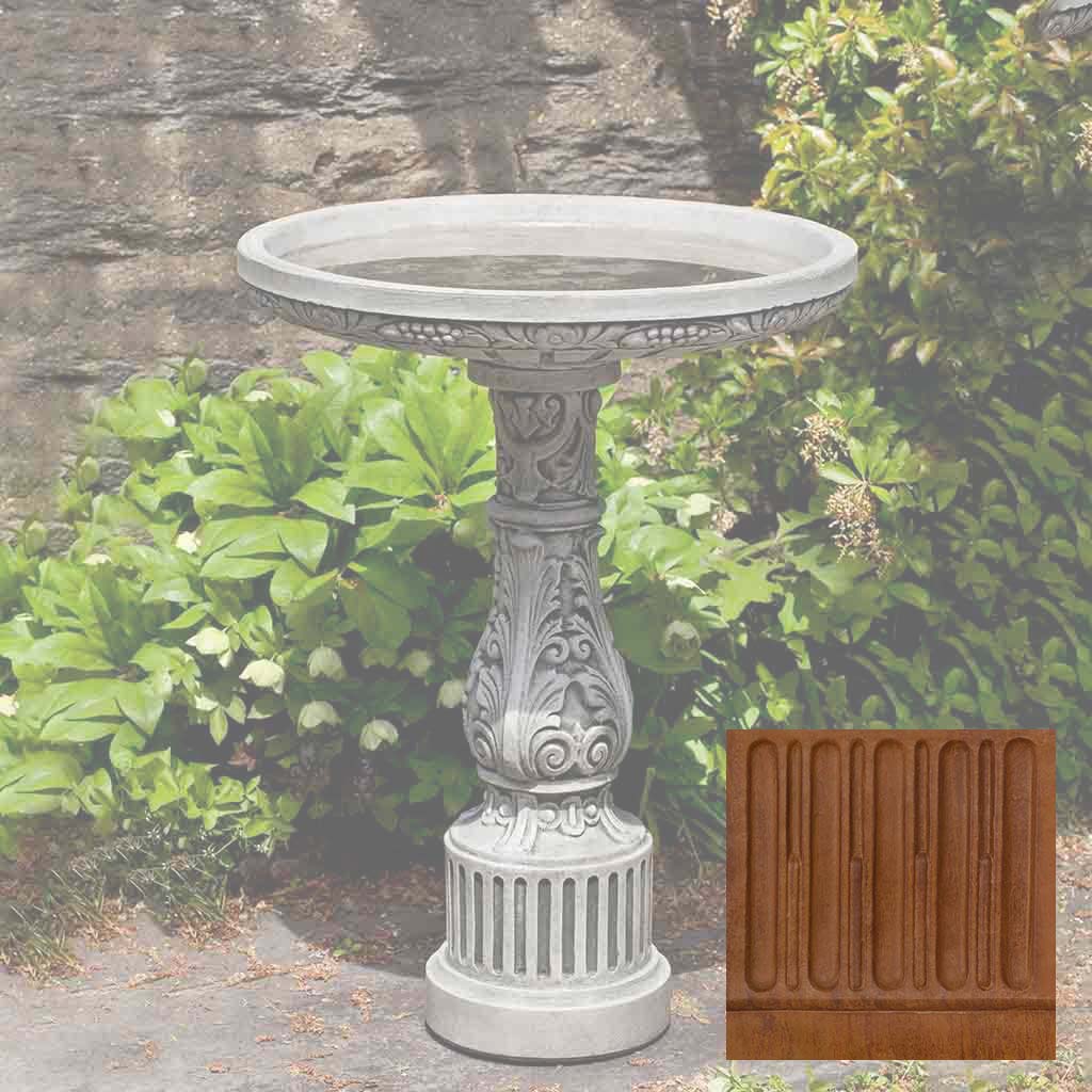 Campania Smithsonian Cottage Garden Birdbath - B-155