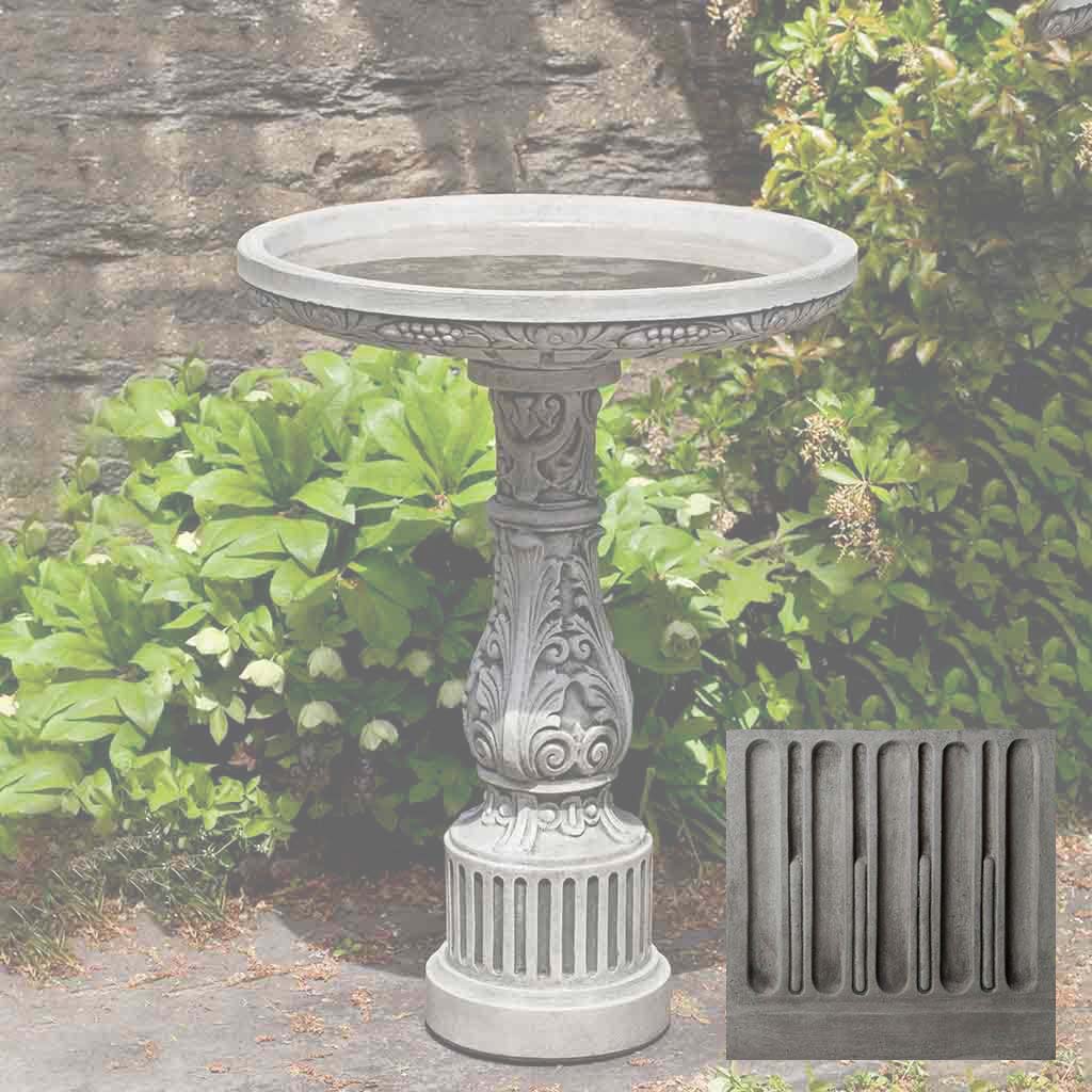 Campania Smithsonian Cottage Garden Birdbath - B-155