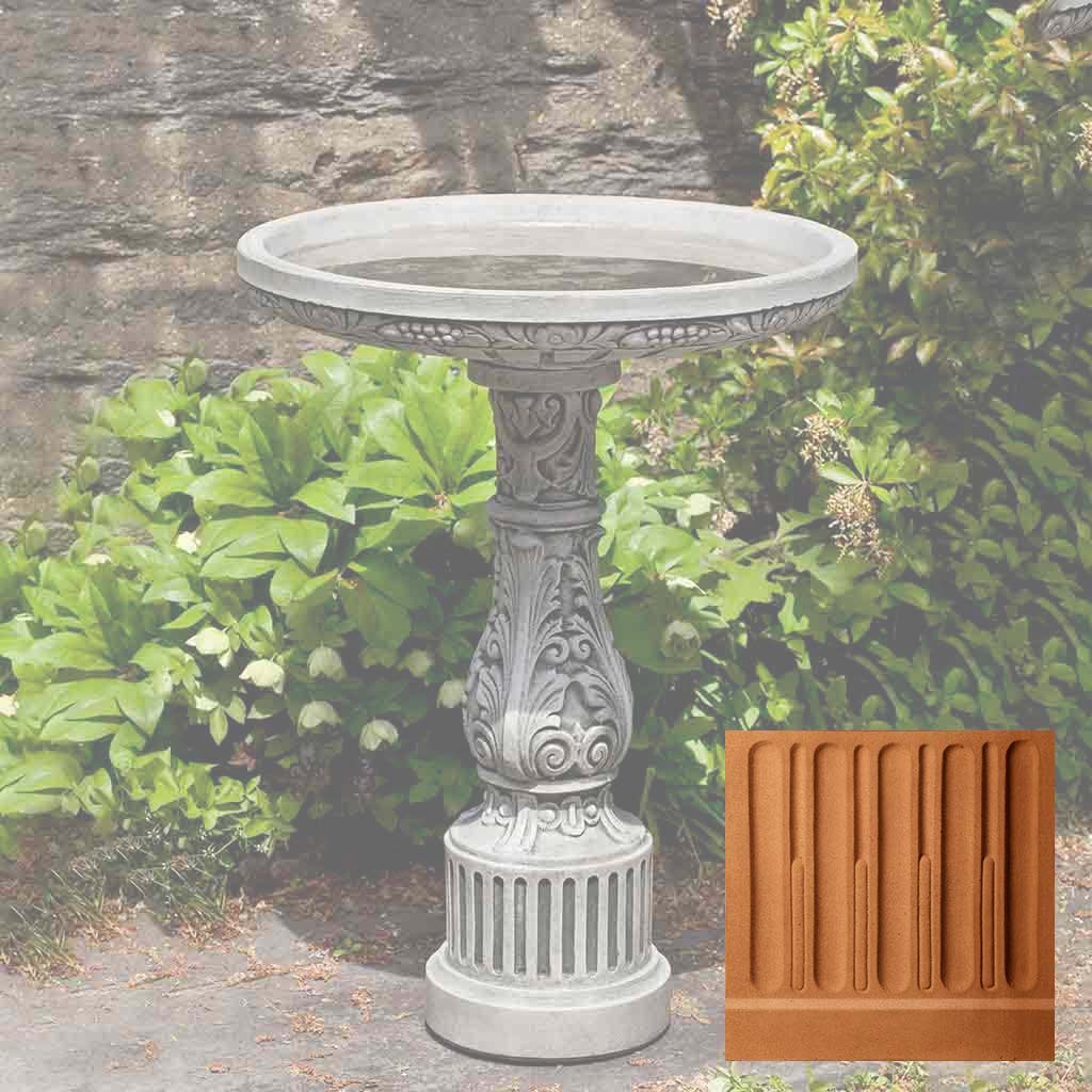 Campania Smithsonian Cottage Garden Birdbath - B-155