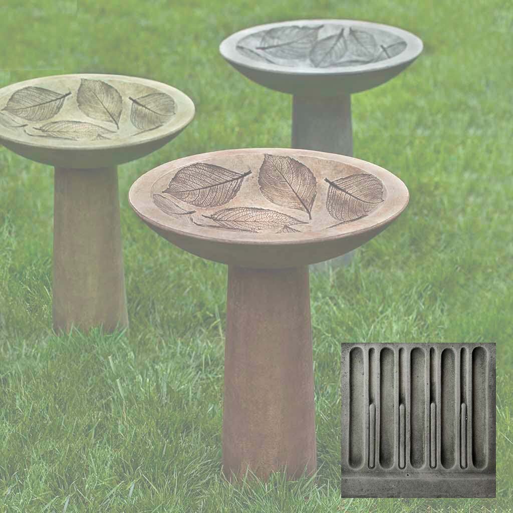 Campania Hydrangea Leaf Birdbath - B-160