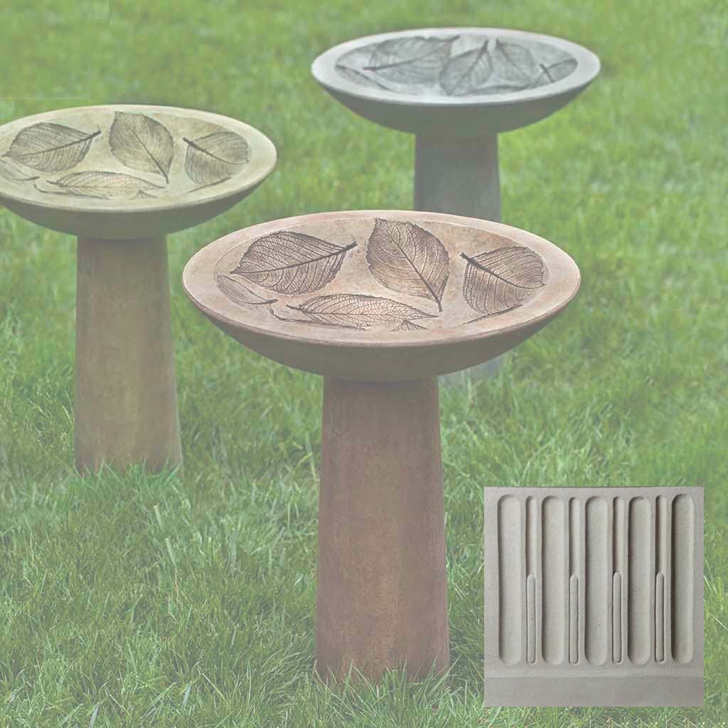 Campania Hydrangea Leaf Birdbath - B-160