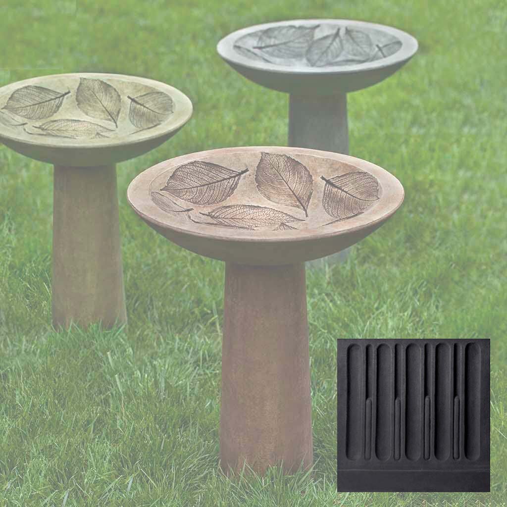 Campania Hydrangea Leaf Birdbath - B-160