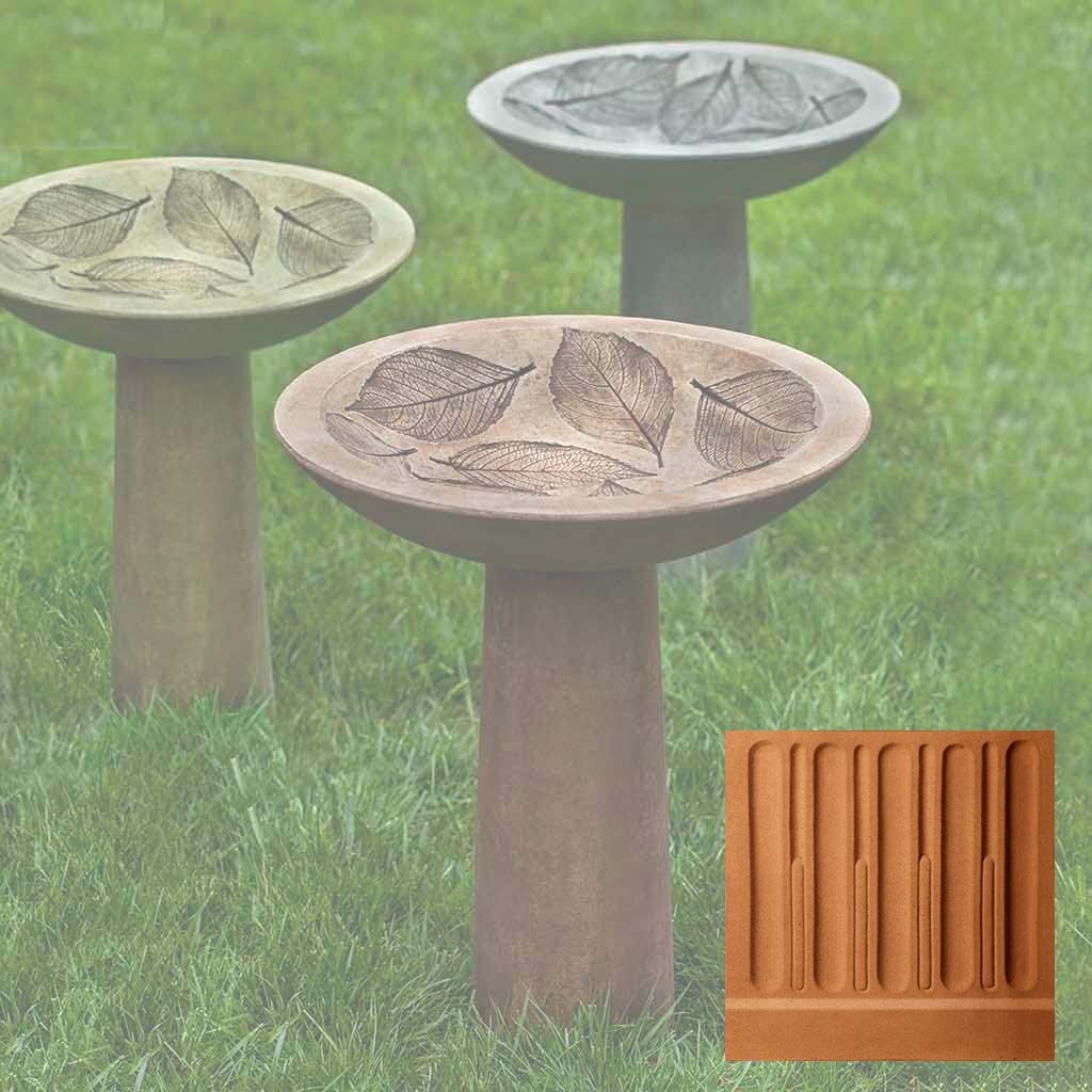 Campania Hydrangea Leaf Birdbath - B-160
