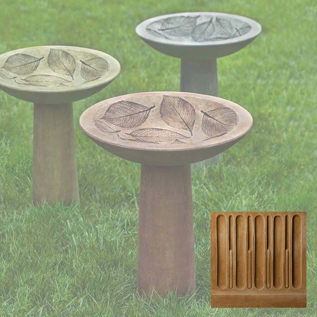 Campania Hydrangea Leaf Birdbath - B-160