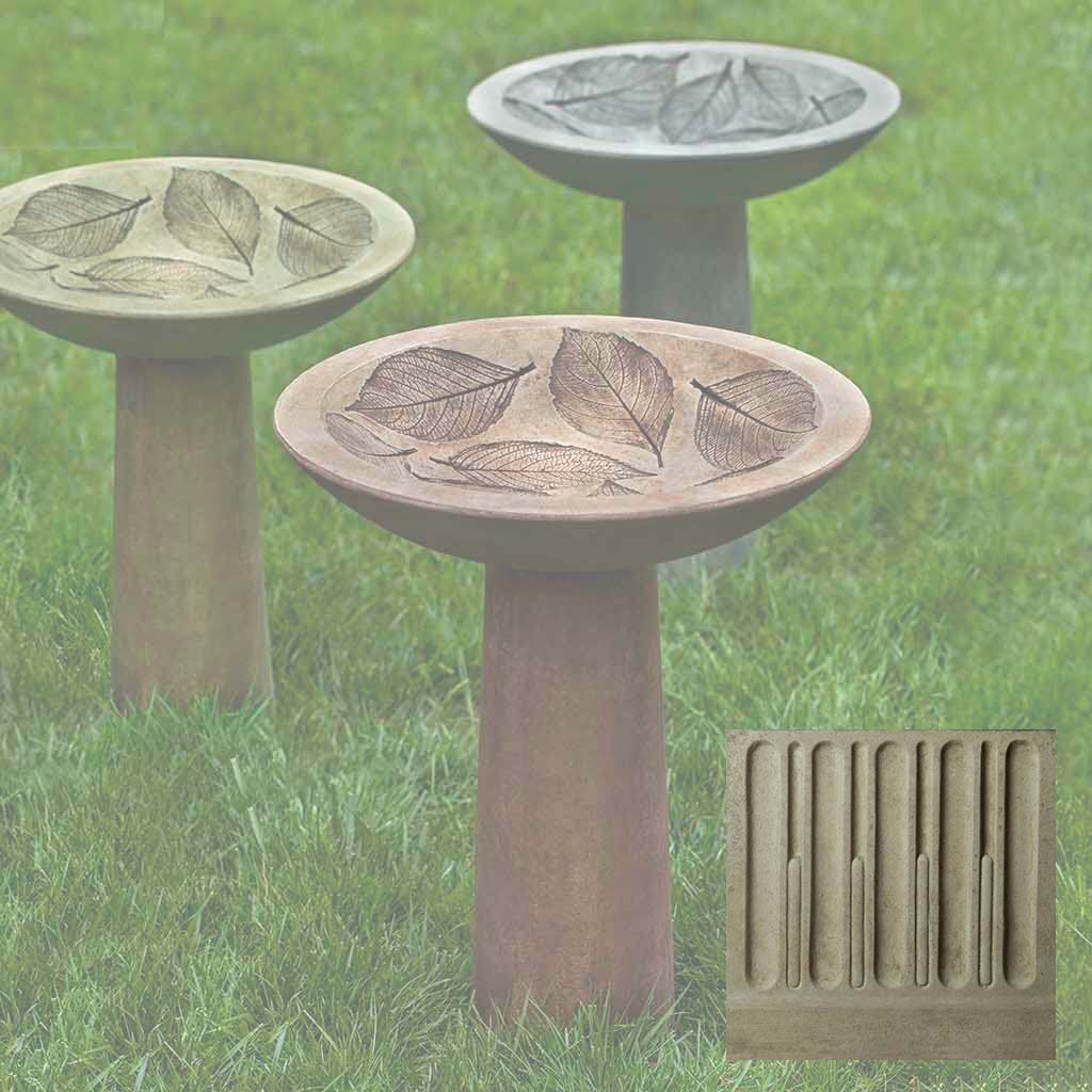 Campania Hydrangea Leaf Birdbath - B-160